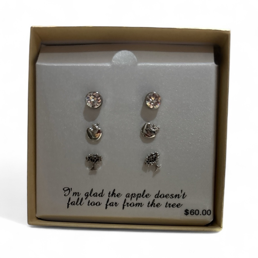 Kohl's Silver Stud Earring Trio